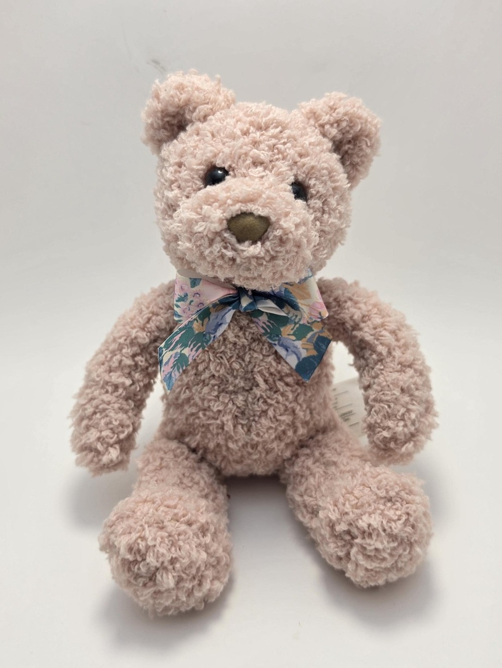 Gund Pink Vintage Teddy Bear Floral Bow (7 inch)